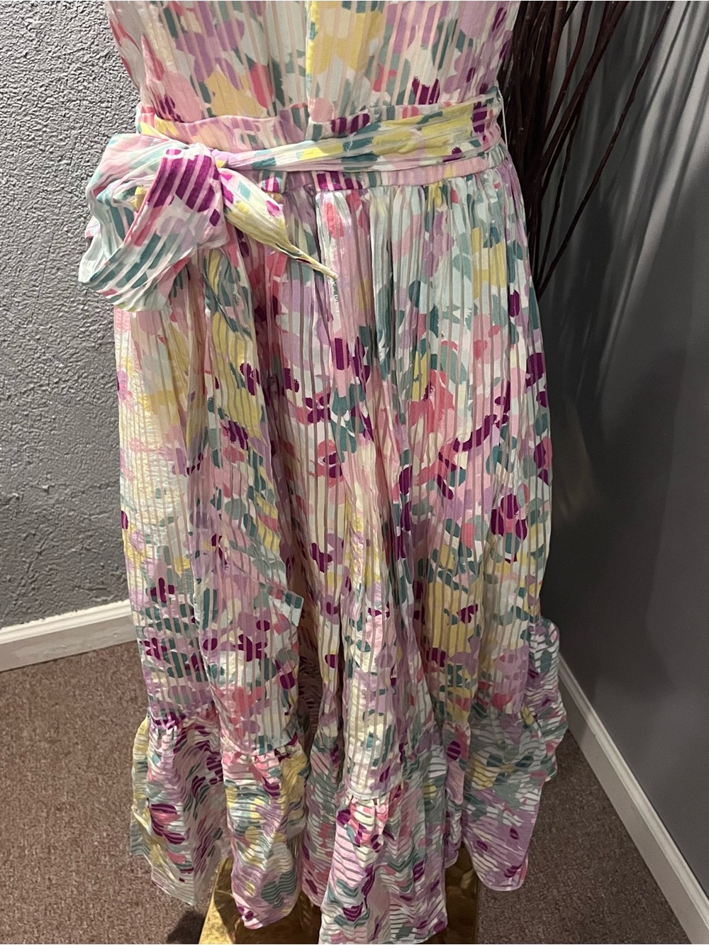 🌸NWOT KATE SPADE PAINTED FLORAL MIDI DRESS SIZE 14🌸 - Picture 3 of 7